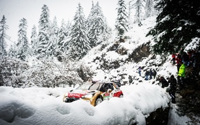 snow, Citron, vehicle, winter, car, Citroen DS3