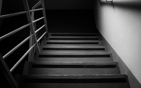 stairs, monochrome