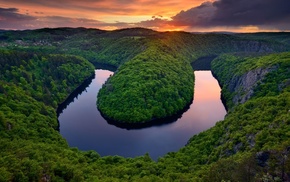 river, landscape, nature