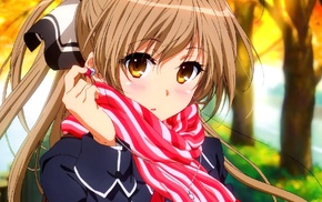 anime girls, Sento Isuzu, scarf, Amagi Brilliant Park, anime