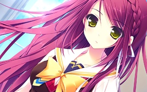 visual novel, anime, Kamira Akane, yellow eyes, SuGirly Wish, anime girls