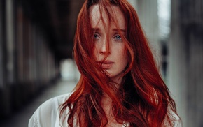 redhead, face, model, girl, portrait