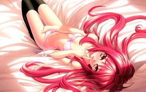 bed, Stella Vermillion, in bed, open mouth, Rakudai Kishi No Cavalry, anime