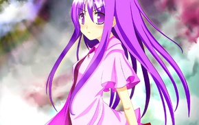 Touhou, purple eyes, looking at viewer, long hair, anime, anime girls