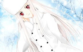 anime girls, long hair, winter, Irisviel von Einzbern, Fate Series, blonde