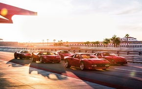 vehicle, car, Ferrari, red cars