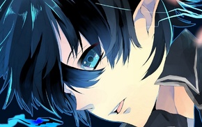 blue eyes, Okumura Rin, anime, Blue Exorcist, anime boys