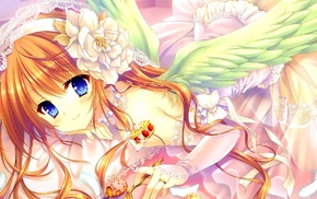wings, anime, Tatekawa Mako, original characters, wedding dress, anime girls