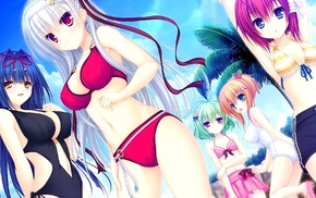 Justy x Nasty, bikini, anime girls, Ootsuki Karin, Onose Mana, Kagami Hibiki