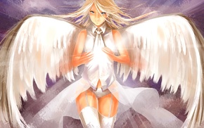 angel, wings, thigh, highs, original characters, anime girls
