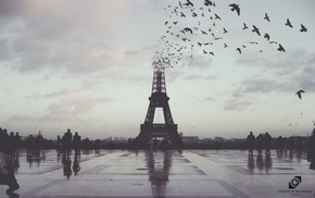 city, Paris, Photoshop, France, photo manipulation, Eiffel Tower