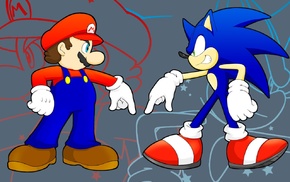 Sonic the Hedgehog, Super Mario, Sonic