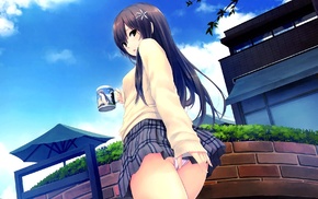 Coffee, Kizoku, ass, panties, Shiramine Rika, brunette