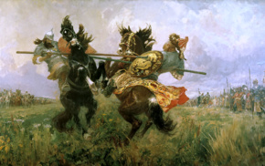 lance, war, Russian, combat, Mongols, Mikhail Ivanovich Avilov