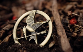 ground, The Hunger Games, pin, closeup