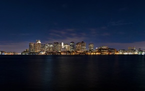 ultrawide, landscape, Boston, skyline