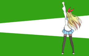 Nisekoi, Kirisaki Chitoge, simple background, anime girls, anime