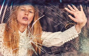 broken glass, girl, model