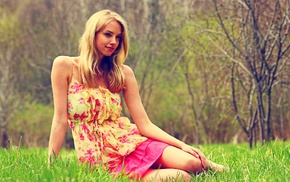 dress, girl, girl outdoors, model
