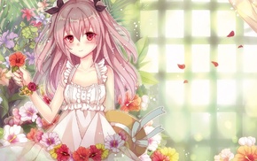 original characters, anime girls, flowers, anime