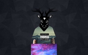 sea, Hipster Photography, deer, space, sky, abstract
