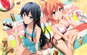 bikini, wet, big boobs, Yahari Ore no Seishun Love Comedy wa Machigatteir, Pocky, anime