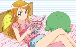 books, Ore no Imouto ga Konnani Kawaii Wake ga Nai, anime girls, Konosaka Kirino, bed