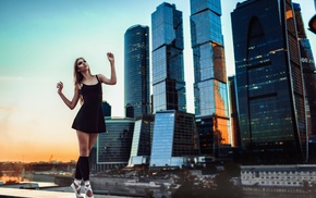 Moscow, ballerina, city, girl