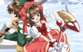 Cardcaptor Sakura, anime boys, flying, anime girls