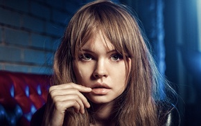 Anastasia Scheglova, portrait, girl, blonde, face