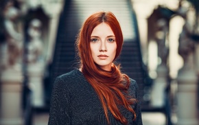 girl, model, Karole Josefa Bonnet, portrait, redhead, face