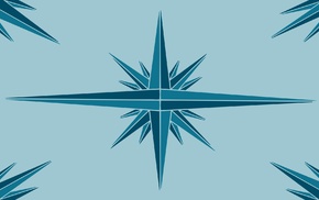 Windrose, triangle, blue, geometry, minimalism