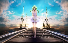 anime, Vocaloid, anime girls, Megpoid Gumi, railway