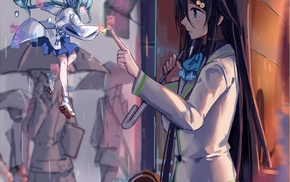 Izumi Reina, umbrella, Musaigen no Phantom World, long hair, anime girls, anime