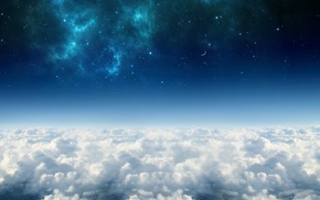 space, clouds