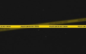 police tape, minimalism