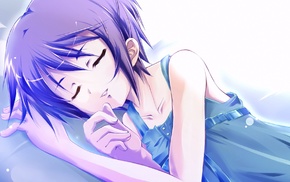 sleeping, anime girls, The Melancholy of Haruhi Suzumiya, Nagato Yuki, anime, Suzumiya Haruhi no Yuutsu