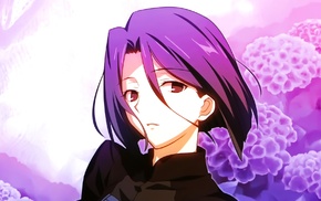 anime girls, open mouth, flowers, violet hair, anime, FateZero