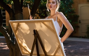 painting, girl, painters, model, blonde