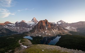 Sunset at Mount Assiniboine Lake View