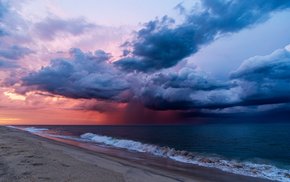 Stormy Sea Wave Clouds Landscape Preview