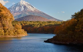 Lake Shoji Autumn View With Mt. Fuji