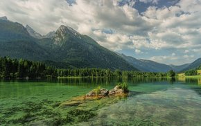 Hintersee Lake View With Green Trees