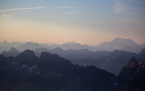 North Cascades Mountain Silhouettes At Dusk