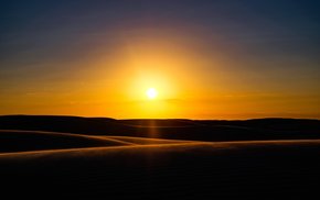Sunset Over Australian Sand Dunes