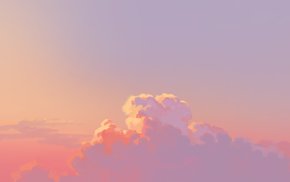 Sunset Sky With Large Cloud