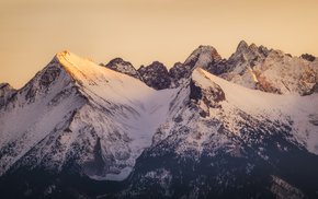 Snowy Tatra Mountains Sunset Glow
