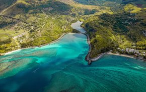 Aerial View Of Mauritius Island