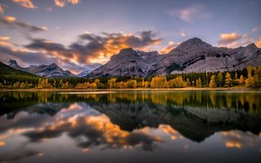 Kananaskis Sunset Over Mountain Lake