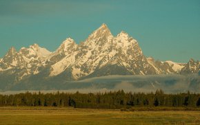 Low Clouds Around Grand Teton Peaks